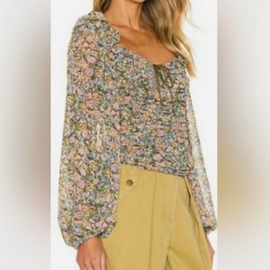Free People Mabel Floral Top